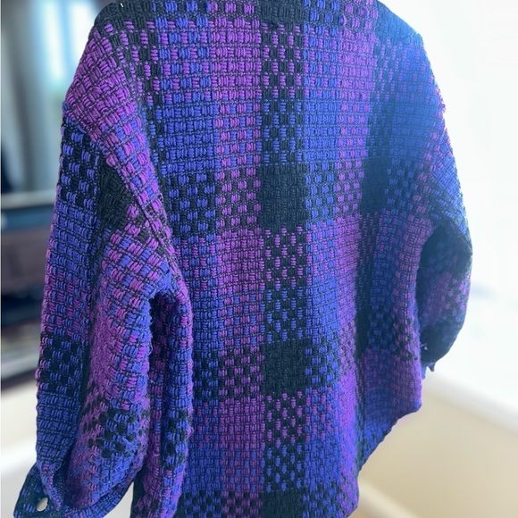La Miele Multi-Purple Plaid Shacket - Size L - Picture 5 of 15